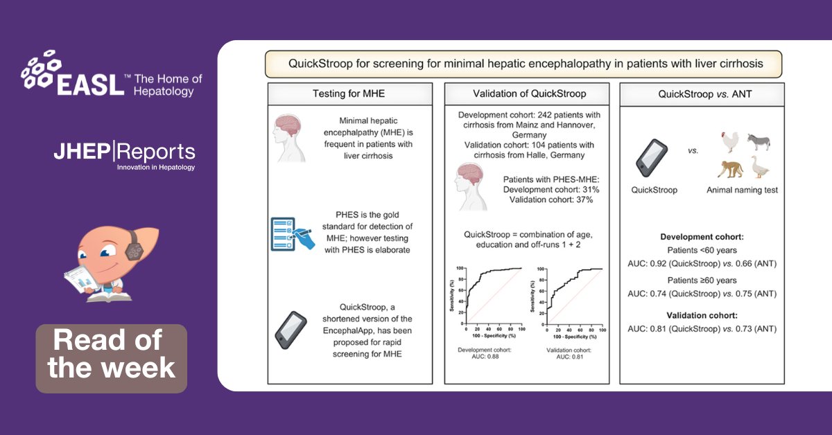 EASLnews (@easlnews) on Twitter photo Today’s #readoftheweek📚discusses QuickStroop, which is a rapid screening tool to identify patients at risk for PHES-MHE, especially in patients below 60 years of age.
Read here this <a href="/JHEP_Reports/">JHEP Reports</a> article: jhep-reports.eu/article/S2589-…
🙏<a href="/c_labenz/">CLabenz</a> <a href="/SJGairing/">Simon J. Gairing</a> <a href="/kaps_leonard/">Leonard Kaps</a> <a href="/EvSchleicher/">Eva Maria Schleicher</a> Today’s #readoftheweek📚discusses QuickStroop, which is a rapid screening tool to identify patients at risk for PHES-MHE, especially in patients below 60 years of age.
Read here this <a href="/JHEP_Reports/">JHEP Reports</a> article: jhep-reports.eu/article/S2589-…
🙏<a href="/c_labenz/">CLabenz</a> <a href="/SJGairing/">Simon J. Gairing</a> <a href="/kaps_leonard/">Leonard Kaps</a> <a href="/EvSchleicher/">Eva Maria Schleicher</a>
