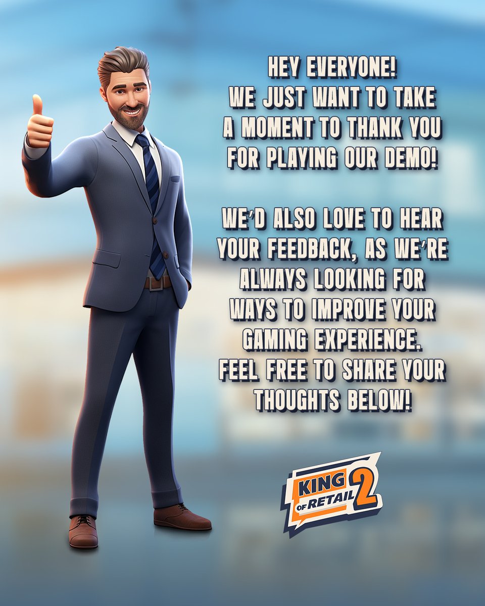 Hello, dear retailers!

We've got some more updates on the way for the demo and pre-release access, including graphics options, scheduling overhauls, and UI tweaks.

But, in the meantime, please hit us with your demo feedback in the replies!

#indiedev #gaming #steam #indiegames