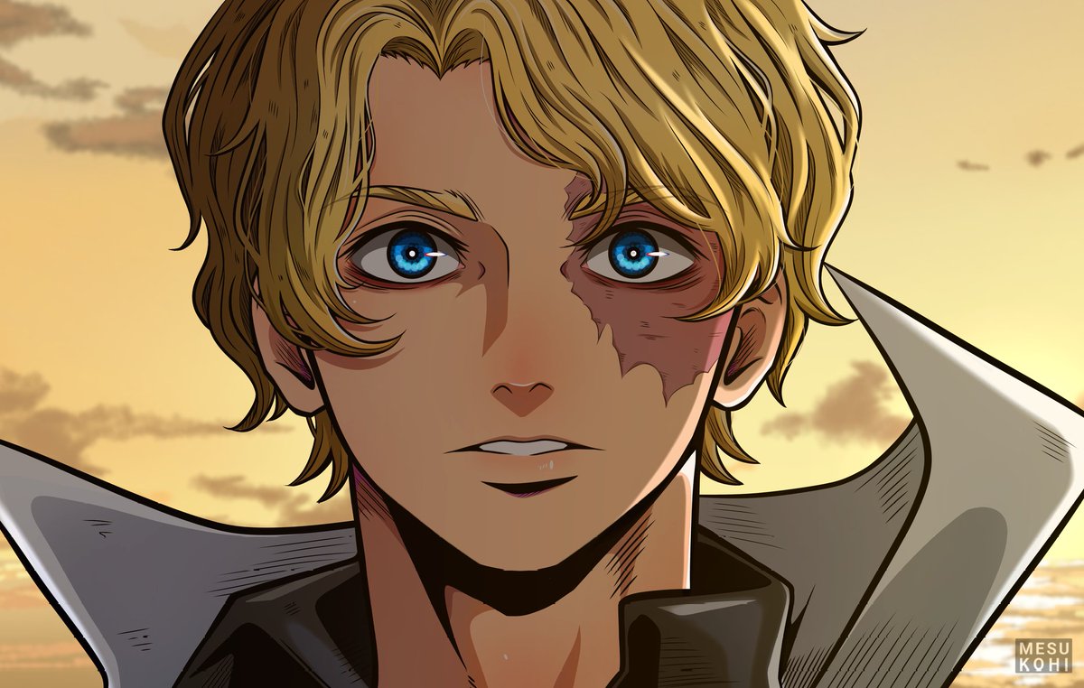 "And when they asked me to describe how beautiful sunsets are, I think of you"

#ONEPIECE #onepiecefanart #sabo #art