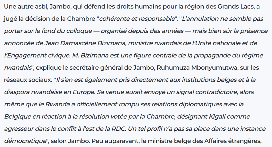 🗞️ @Jamboasbl:"Cette décision du Parlement est donc à la fois cohérente et responsable. Nous espérons désormais que les rescapés, qui ont un droit légitime à un espace de mémoire et de réflexion sur le génocide, pourront bénéficier d’un cadre indépendant, apaisé, et non