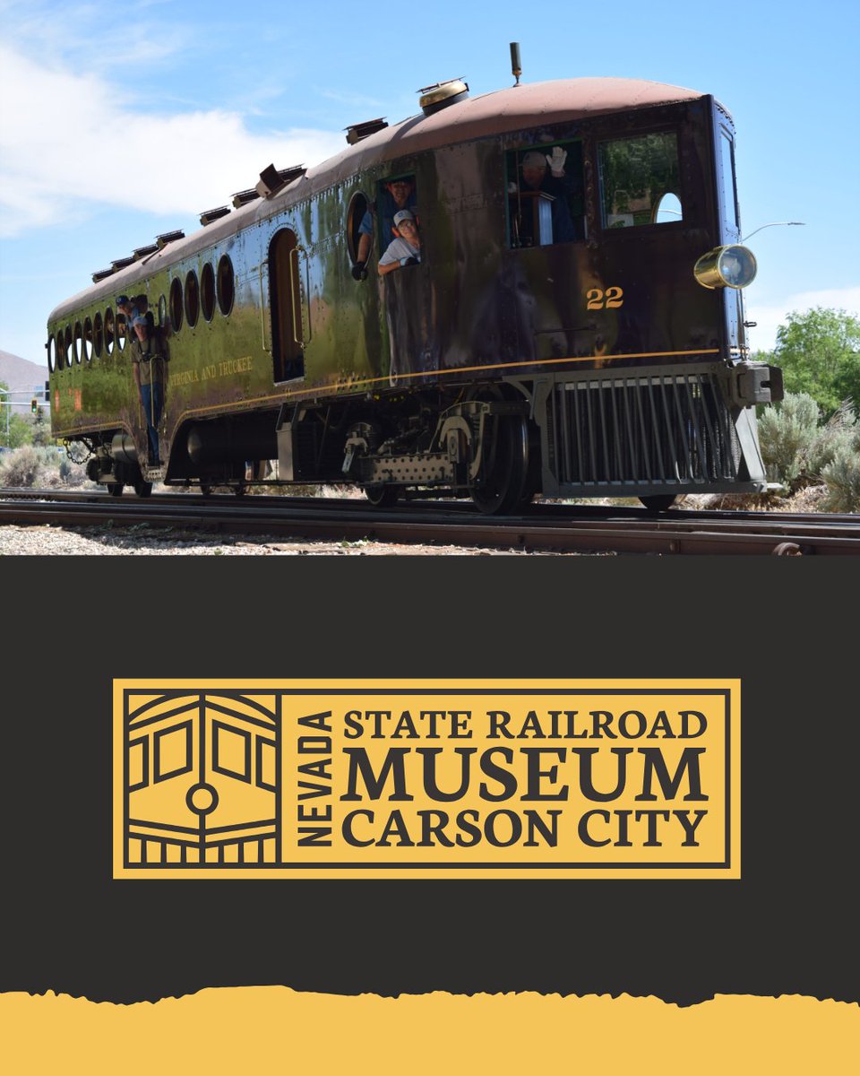 🚂 All aboard for a fresh new look! The Nevada State Railroad Museum, Carson City’s new branding honors the iconic McKeen train car—an innovation in design &amp; history. Come explore Nevada’s rich rail heritage! 🚋
