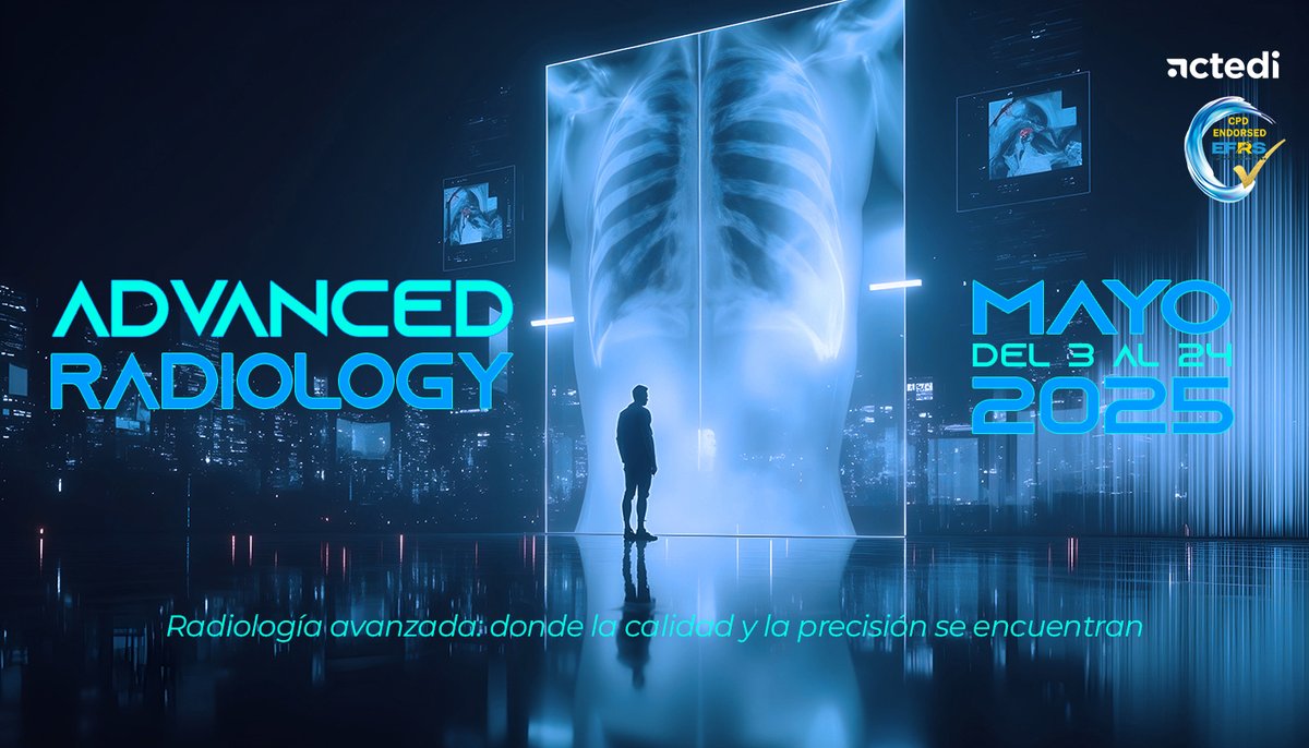 ACTEDI's tweet photo. ¿Trabajas en radiología? 
Mejora tu práctica con el Curso de Optimización Práctica Radiológica.
📅 3-24 mayo.
🏥 Presencial en Hospital Duran i Reynals.
🕒 18h.
👩‍🎓 Acreditación oficial | Reconocido por la @EFRadiographerS.
🔗 https://t.co/nh5Uz5XHKj
#Radiología #FormaciónContinua https://t.co/b7BfQOUlhv