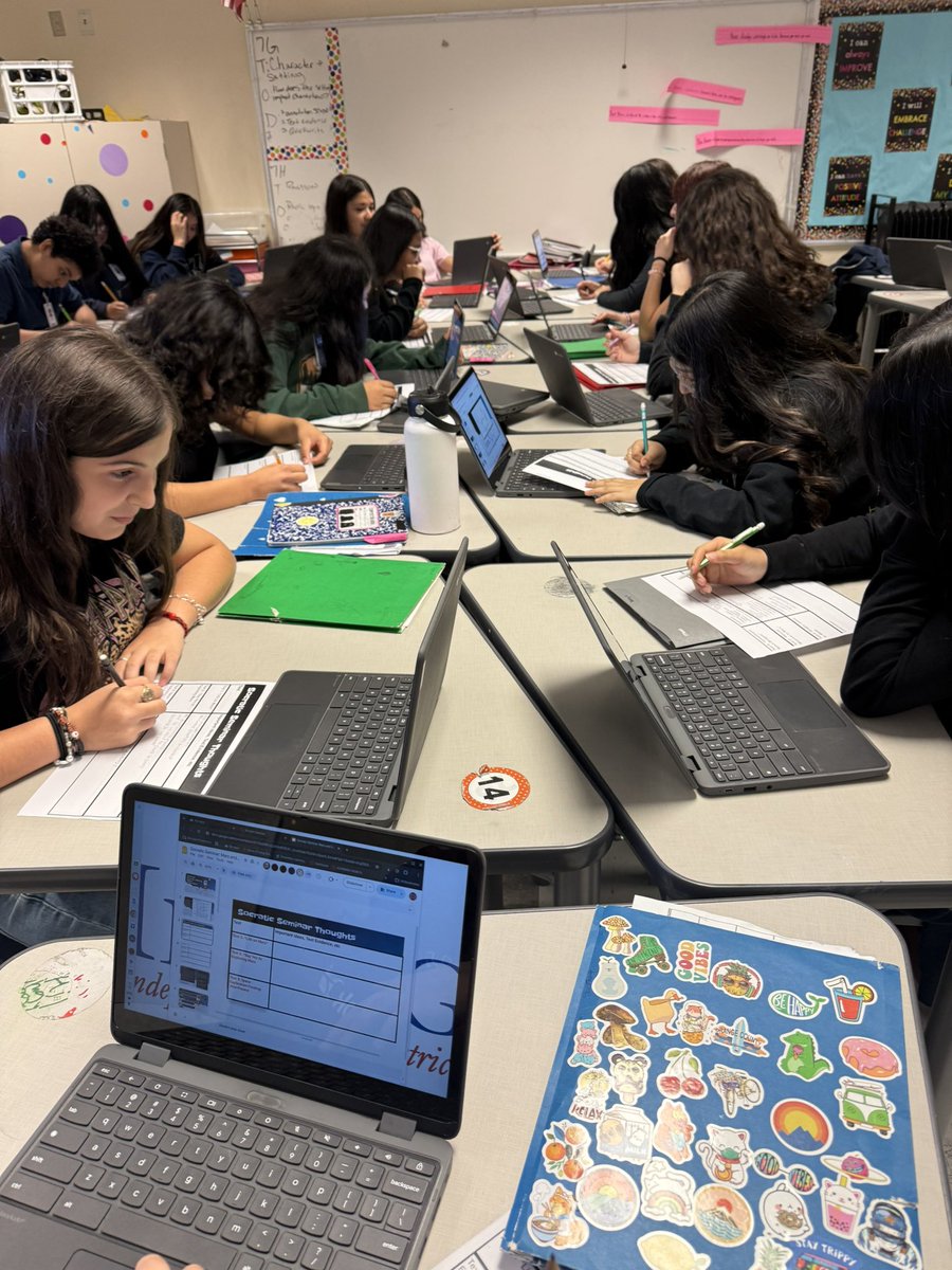 Ms. Morton’s class took learning to the next level with a powerful Socratic Seminar today! 🎙️✨ Students were incredibly reflective and insightful, pushing each other’s thinking in all the best ways. The world better watch out—DZ students are game changers! 🌎