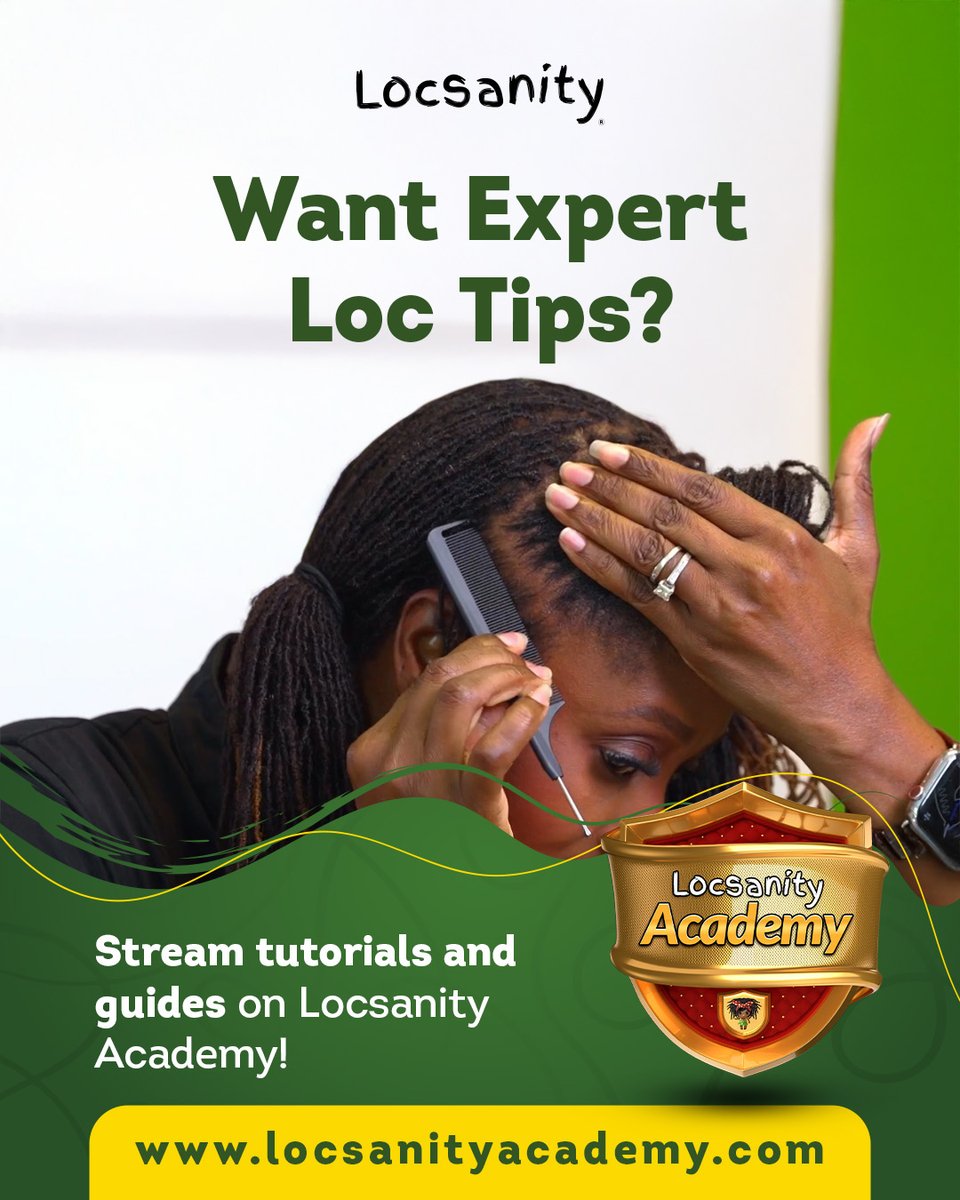 locsanity's tweet image. Master your loc journey with expert tips &amp;amp; tutorials! 🎓✨

📚 Stream guides, learn new techniques, and keep your locs thriving with Locsanity Academy.

🔗 Start learning now at locsanityacademy.com.

#Locsanity #LocsanityAcademy #LocCare #HealthyLocs
