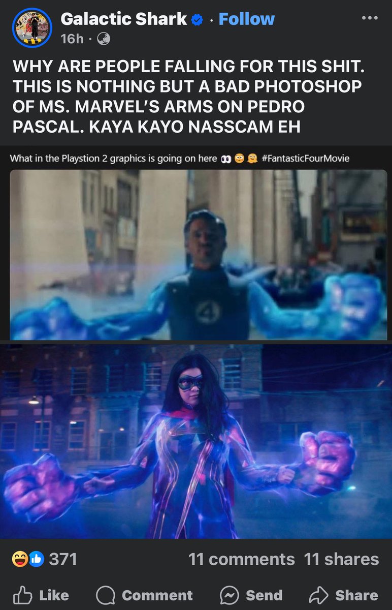 Saw this on FB and NO. Hinde. Reed Richards will nEVER BE Kamala Khan, excuse me