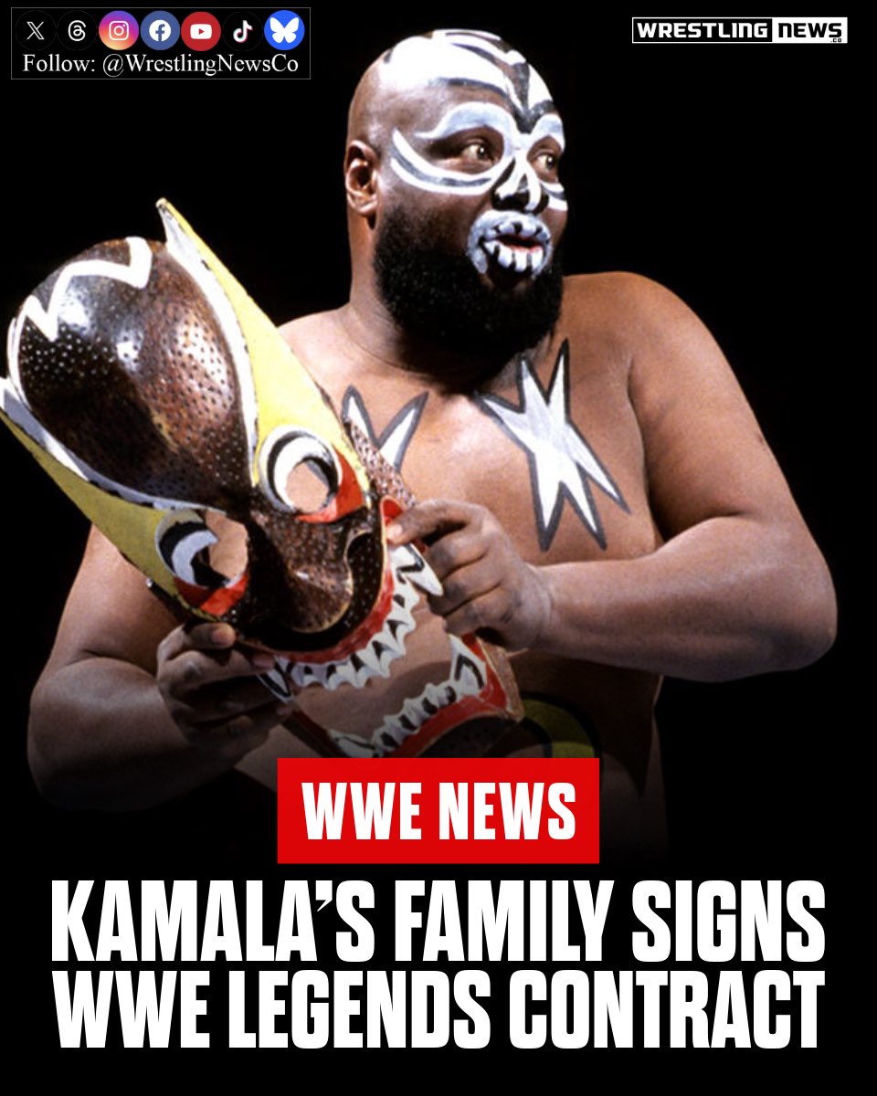 Nearly five years after his death in August 2020, WWE has signed the late wrestling legend Kamala (James Harris) to a posthumous Legends contract, a move announced by his family and negotiated with the help of branding agency 16 Creative. This development comes as Kamala is