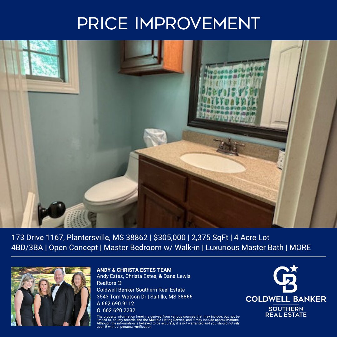 CBSouthern1's tweet image. #Plantersville - #Reduced! 4BD/3BA #exquisite residence with 4 acres offering an open concept design that seemlessly integrates the dining, great room, and kitchen areas.  The Master has a spacious walk-in closet. cbtupelo.com/listing/MS/Pla…