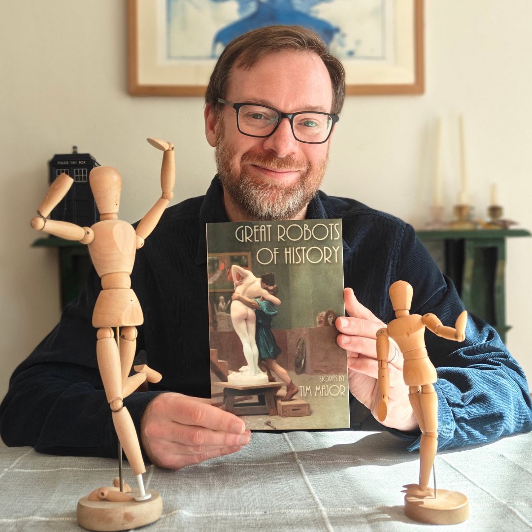 GREAT ROBOTS OF HISTORY is published today!

Sixteen weird tales of robots and robot-like figures from history and myth, inc ‘The Brazen Head of Westinghouse’, which won the British Fantasy Award for Best Short Fiction 2024.

timjmajor.com/great-robots-o…