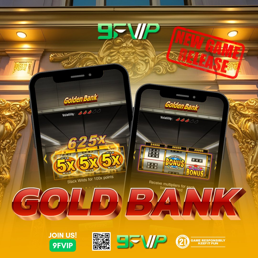 9F_Fun's tweet photo. 🔥🔥 NEW GAME RELEASE – GOLD BANK! 🔥

💰 Get ready for BIG WINS and endless excitement with Golden Bank on 9FVIP! 

📲 Join now and start spinning!
🔗 Play now: 9F VIP (https://t.co/TDAWBWHTsc)

📩 9F VIP Customer Service (https://t.co/fGwN6H5IVG) 📩 https://t.co/wbU9dEpvtO