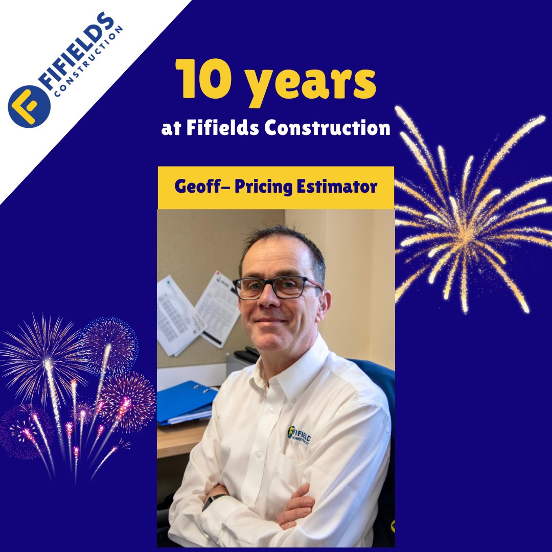 FifieldsExeter's tweet photo. Happy Work Anniversary, Geoff 🎉

#workanniversary
#constructionproject
#Southwestcompany https://t.co/I53eeStcQK
