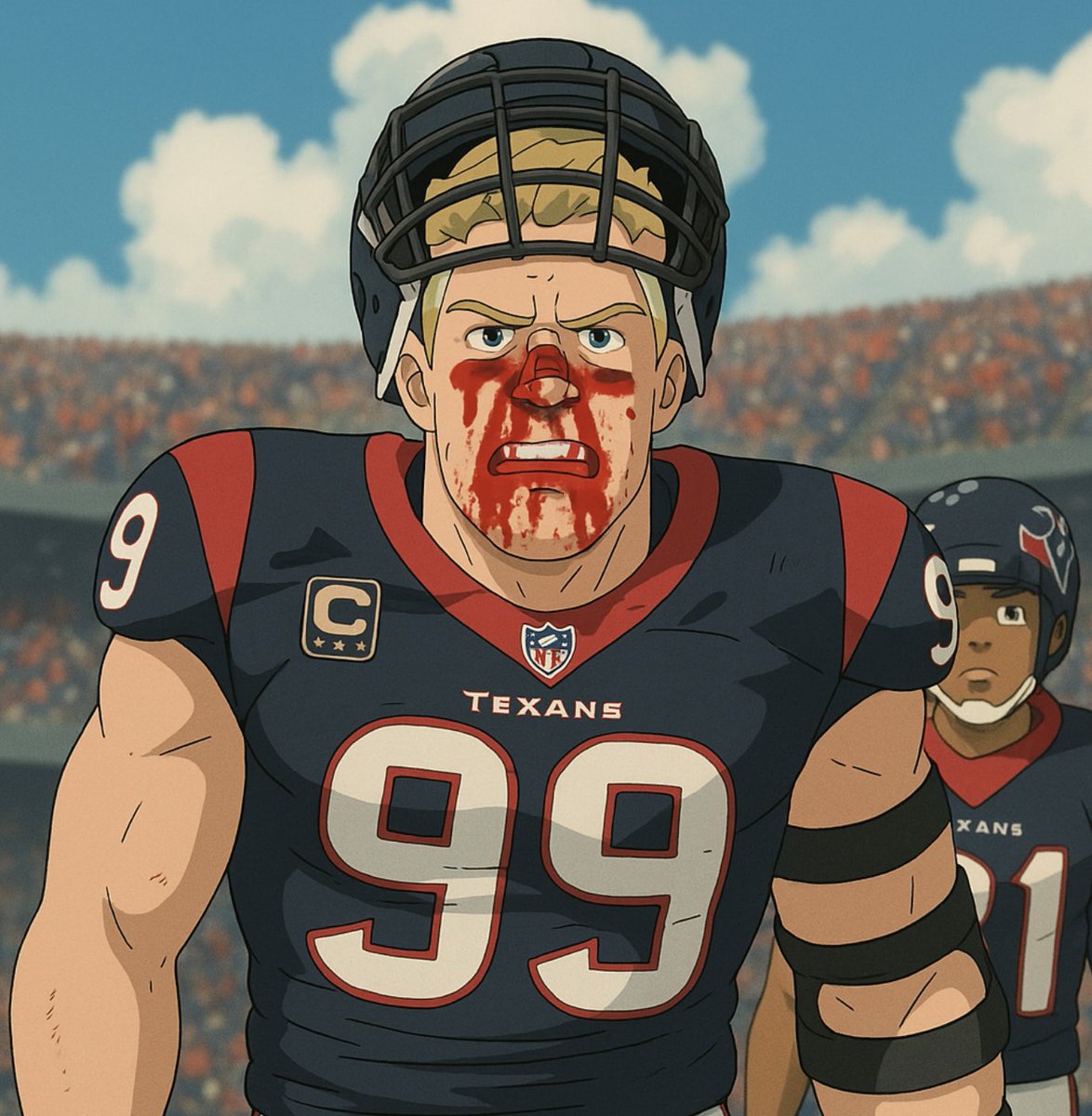 SleeperHQ's tweet image. Iconic NFL moments Studio Ghibli style: