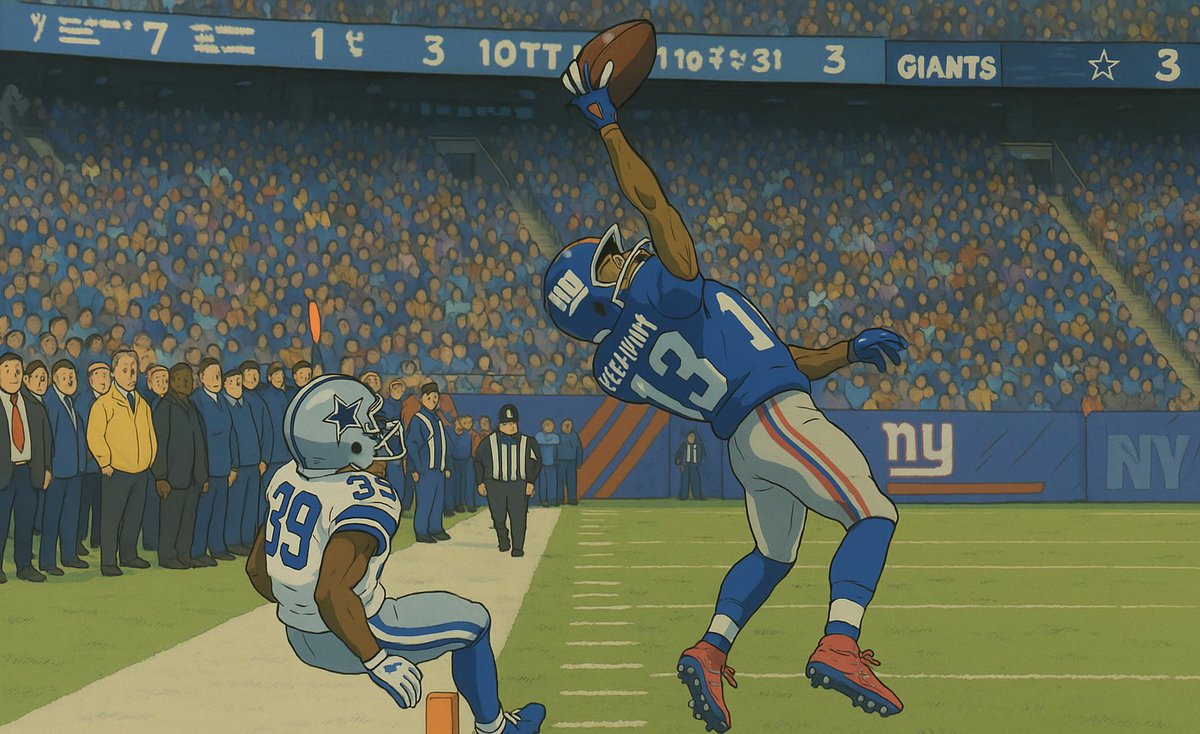 SleeperHQ's tweet image. Iconic NFL moments Studio Ghibli style: