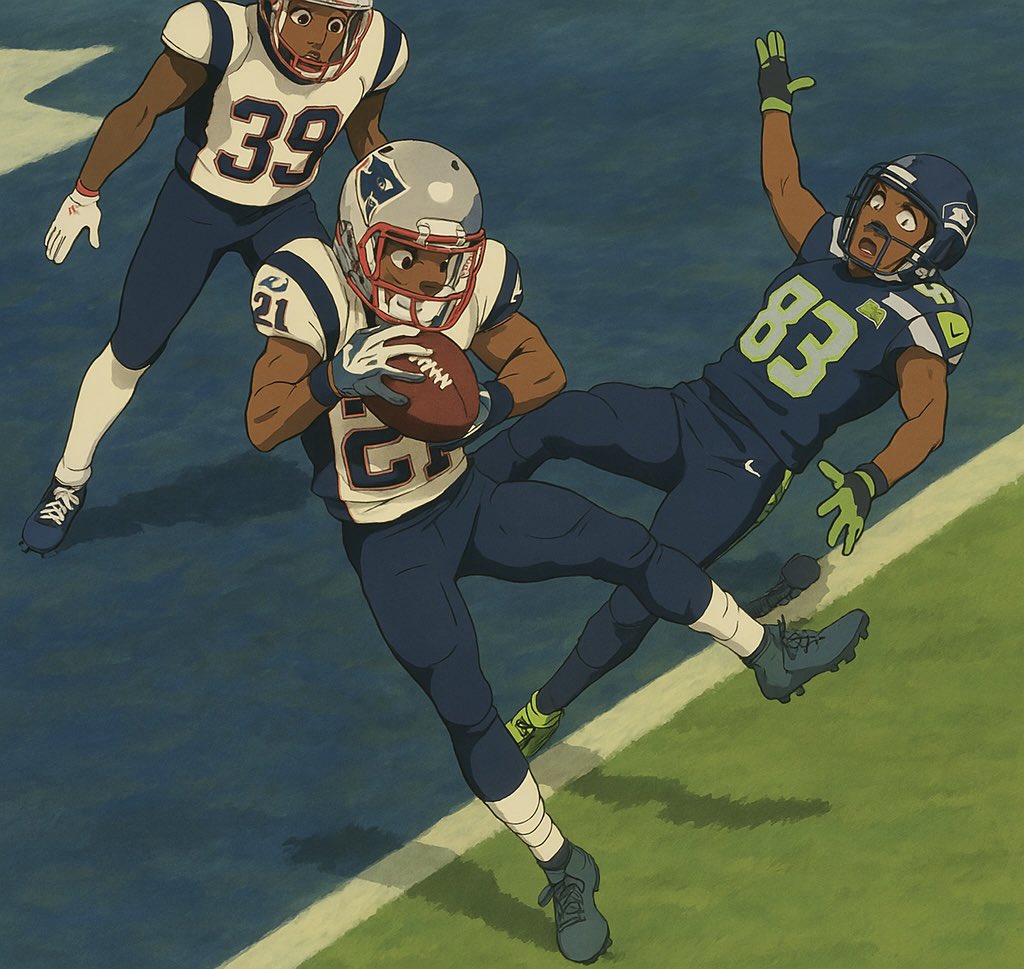 SleeperHQ's tweet image. Iconic NFL moments Studio Ghibli style: