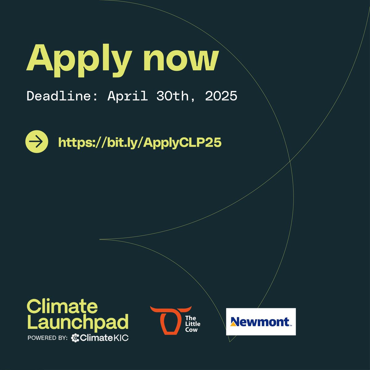 TheLittleCowCo's tweet image. Ready to turn your #greenbusiness idea into a game-changer?
#ClimateLaunchpad has helped startups across the world grow, scale, and make a real impact!Drive positive change for a #SustainableFuture
🌱 Apply now: bit.ly/ApplyCLP25
📅 Deadline: April 30th, 2025