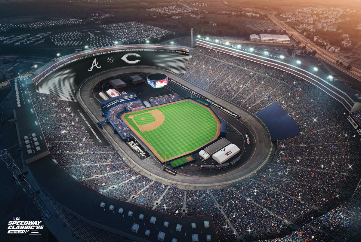 ItsBristolBaby's tweet photo. Happy Opening Day to our friends at @MLB. See you all at the MLB Speedway Classic August 2nd! ⚾️

#ItsBristolBaby | @MLB | @Braves |@Reds https://t.co/zXtrE64Uw2