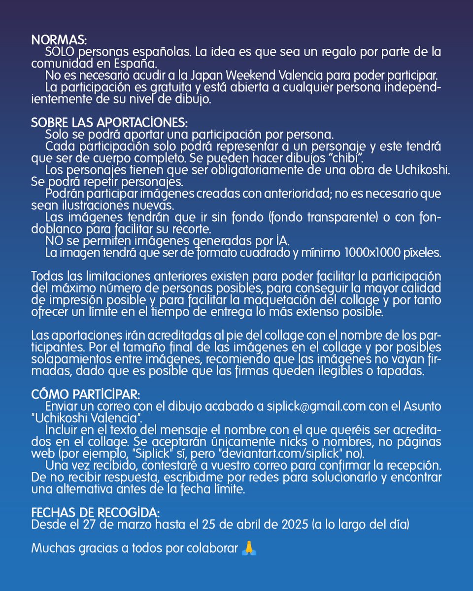 ✨ COLLAGE UCHIKOSHI ✨
Para la JAPAN WEEKEND VALENCIA

Estoy organizando este collage de dibujos para hacer un póster que se le regalará a Uchikoshi durante la Japan Weekend de Valencia. ¡Échale un ojo y apúntate!