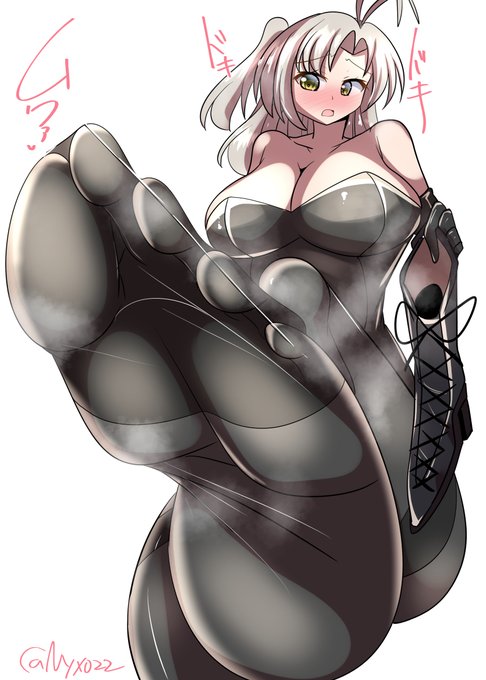 「もう…衣笠さんの足裏がそんなに興奮しちゃうの…?///」 ムレムレ黒タイツガッサさん(ˇωˇ)  連続1847日目   #艦これ版真剣お絵描き60分一本勝負_20250327 #艦これ版深夜の真剣お絵描き60分一本勝負 #10000日チャレンジ #めび環んどろ #衣笠 