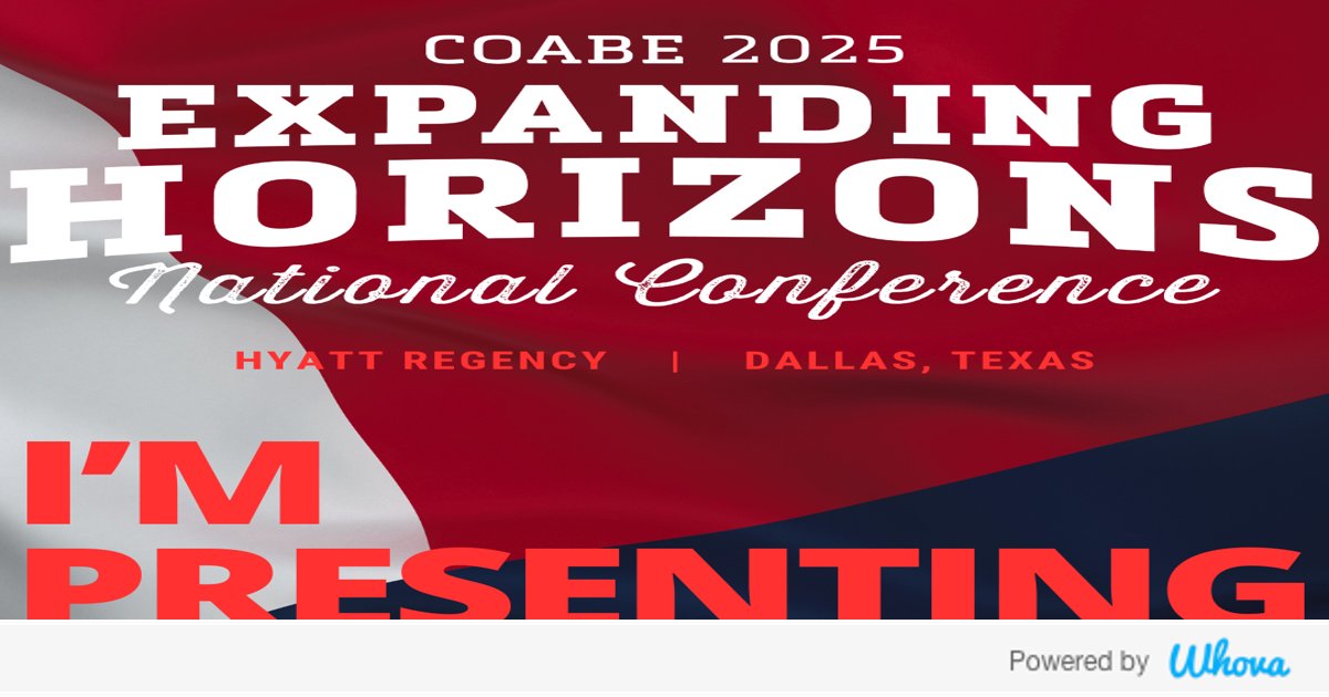 Hi! I'm attending 2025 COABE National Conference. Let's start connecting with each other now. whova.com/whova-event-ap… <a href="/COABEHQ/">COABE</a> #COABE2025