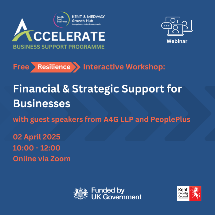 WestKentBusiness (@wkentbusiness) on Twitter photo What financial strategies can help businesses stay resilient in uncertain times?
Join this FREE must-attend webinar on business resilience - managing cash flow, strategic planning, & workforce retention from <a href="/A4G_LLP/">A4G Chartered Accountants</a> & <a href="/peopleplusuk/">PeoplePlus</a>
Book now: zurl.co/2ikq6 What financial strategies can help businesses stay resilient in uncertain times?
Join this FREE must-attend webinar on business resilience - managing cash flow, strategic planning, & workforce retention from <a href="/A4G_LLP/">A4G Chartered Accountants</a> & <a href="/peopleplusuk/">PeoplePlus</a>
Book now: zurl.co/2ikq6
