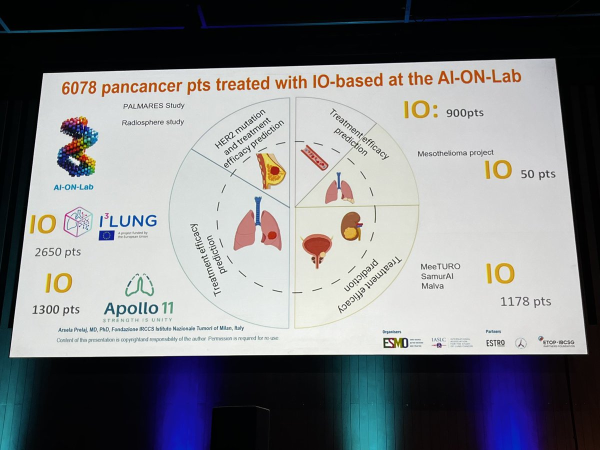 #ELCC25 
AI in lung cancer 

Tour de force by <a href="/PrelajArsela/">arsela prelaj</a> on AI to assess response in NSCLC, touching on several projects in this space:
- I3Lung 
- APOLLO
- GIGO: Garbage-In, Gold Out 

Hopefully these are the next gen of studies that will change NSCLC
<a href="/myESMO/">ESMO - Eur. Oncology</a> <a href="/OncoAlert/">OncoAlert</a> #LCSM