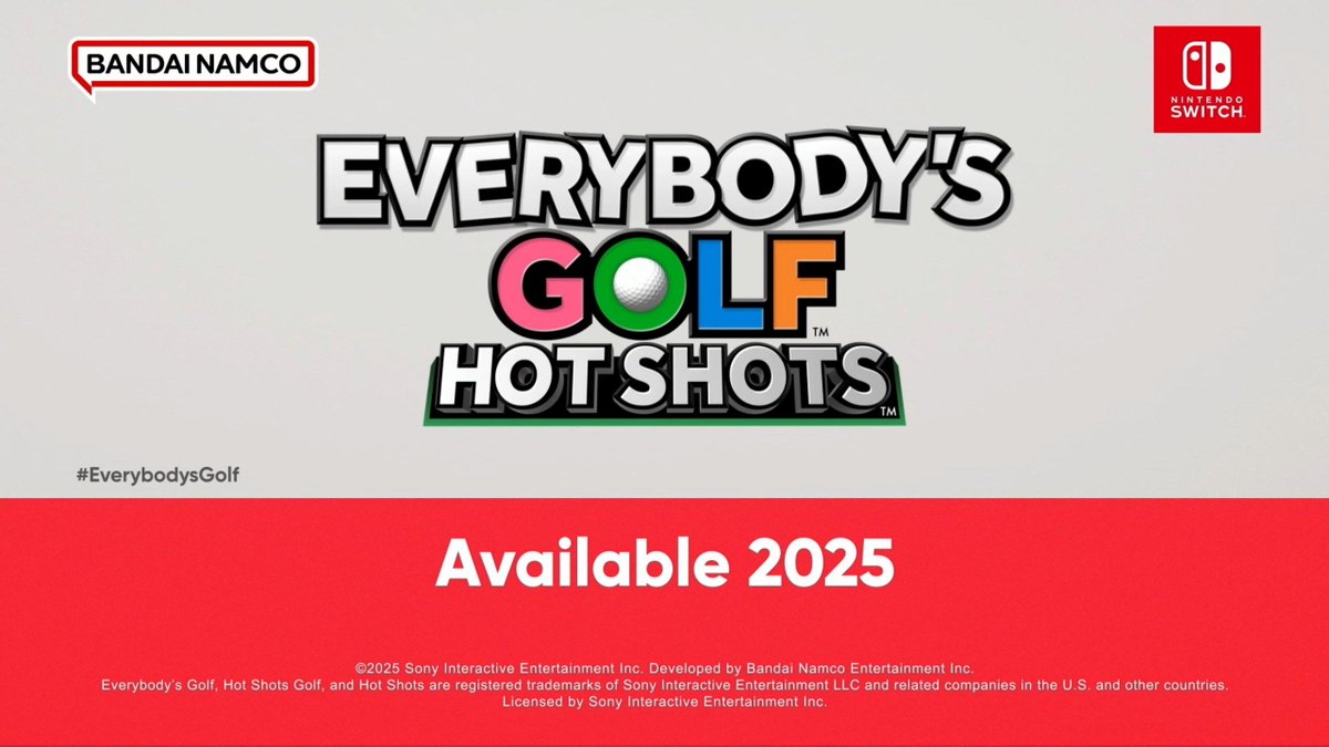 Wario64's tweet photo. Everybody's Golf Hot Shots announced on the Nintendo Sony Direct, coming to Switch, out 2025 

also Bandai Namco published https://t.co/I1PZuQ7jgX