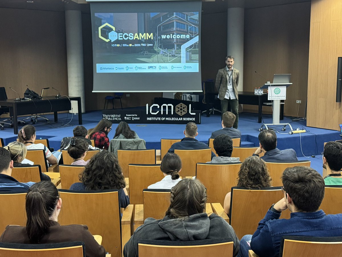 ICMol_UV's tweet photo. The Early Career Symposium on Advanced Molecular Materials (ECSAMM 2025) has officially started!
Today and tomorrow, we gather at ICMol to explore cutting-edge research, foster collaboration, and shape the future of molecular science.
We kicked off with an inspiring invited talk by Sara Goberna Ferrón (Marie Curie Fellow, @ITQ_UPVCSIC 

#ECSAMM2025 #ICMol #MolecularMaterials #WeAreICMol