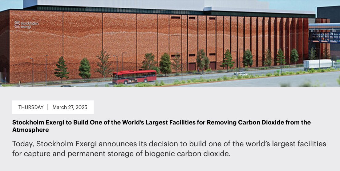 Stockholm Exergi takes Final Investment Decision to build its BECCS plant. 

Congrats to everyone involved!

beccs.se/news/stockholm…