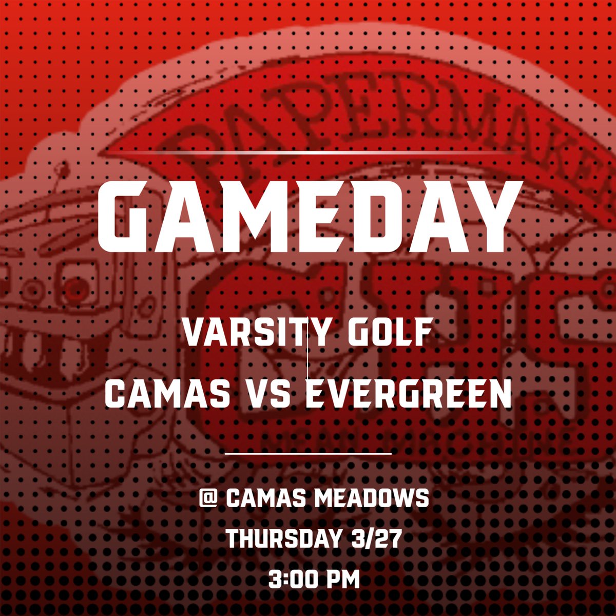 Come cheer on varsity golf at Camas Meadows!
Thursday 3/27 @ 3pm!