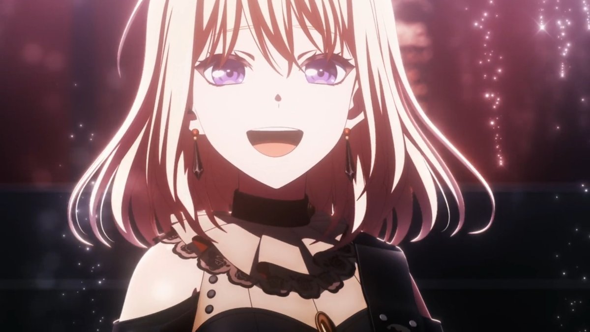 Vavava7s's tweet image. ave mujica最終回、各々が抱える苦しみを全て「忘却」してくれる&quot;神&quot;を求め、例えそこが偽りの箱庭だったとしてもこの瞬間の享楽に溺れようという劇の内容はこれまでの彼女たちの歩みが反映されてて仄暗さもあるものの、その箱庭で輝く三角初音の姿は本当に祝福されてるようで、泣くだろこれは…