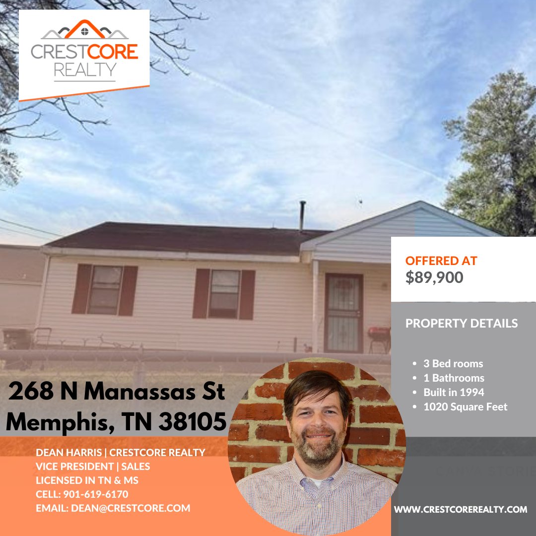 Fantastic investment opportunity in the Shelby area. This 3br/1 bath single-family home is in the 38105 area.
#realestate #realestateinvestment #Justlisted #sold #broker #mortgage #homesforsale #ilovememphis #memphistennessee #Memphis