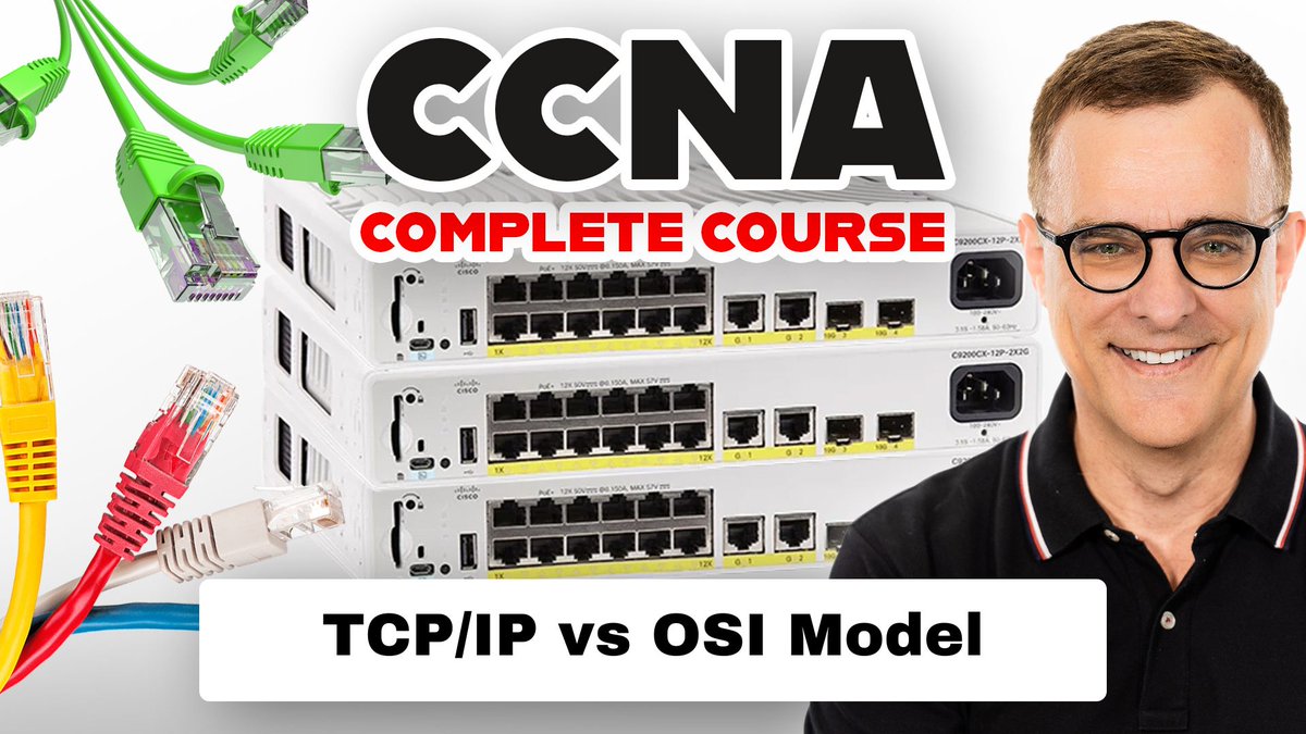 davidbombal's tweet image. TCP/IP Model vs OSI Model (FREE CCNA 200-301 Course 2025)

YouTube video: youtu.be/a0UIbw1MsUM

#ccna #osi #tcpip #tcp #network #networking #cisco #model #study #cybersecurity #infosec