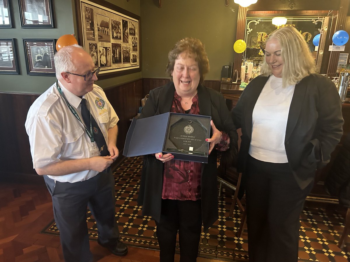 Dave Clarke (@clarkedave) on Twitter photo Congrats to Grรกinne Muldoon on her retirement today from the Dublin & North East Admin Team in Navan after 22 years of service with โฆ<a href="/AmbulanceNAS/">National Ambulance Service ๐ฎ๐ช๐</a>โฉ. On behalf of everyone in the NE thanks for all of your work over the years. Congrats to Grรกinne Muldoon on her retirement today from the Dublin & North East Admin Team in Navan after 22 years of service with โฆ<a href="/AmbulanceNAS/">National Ambulance Service ๐ฎ๐ช๐</a>โฉ. On behalf of everyone in the NE thanks for all of your work over the years.