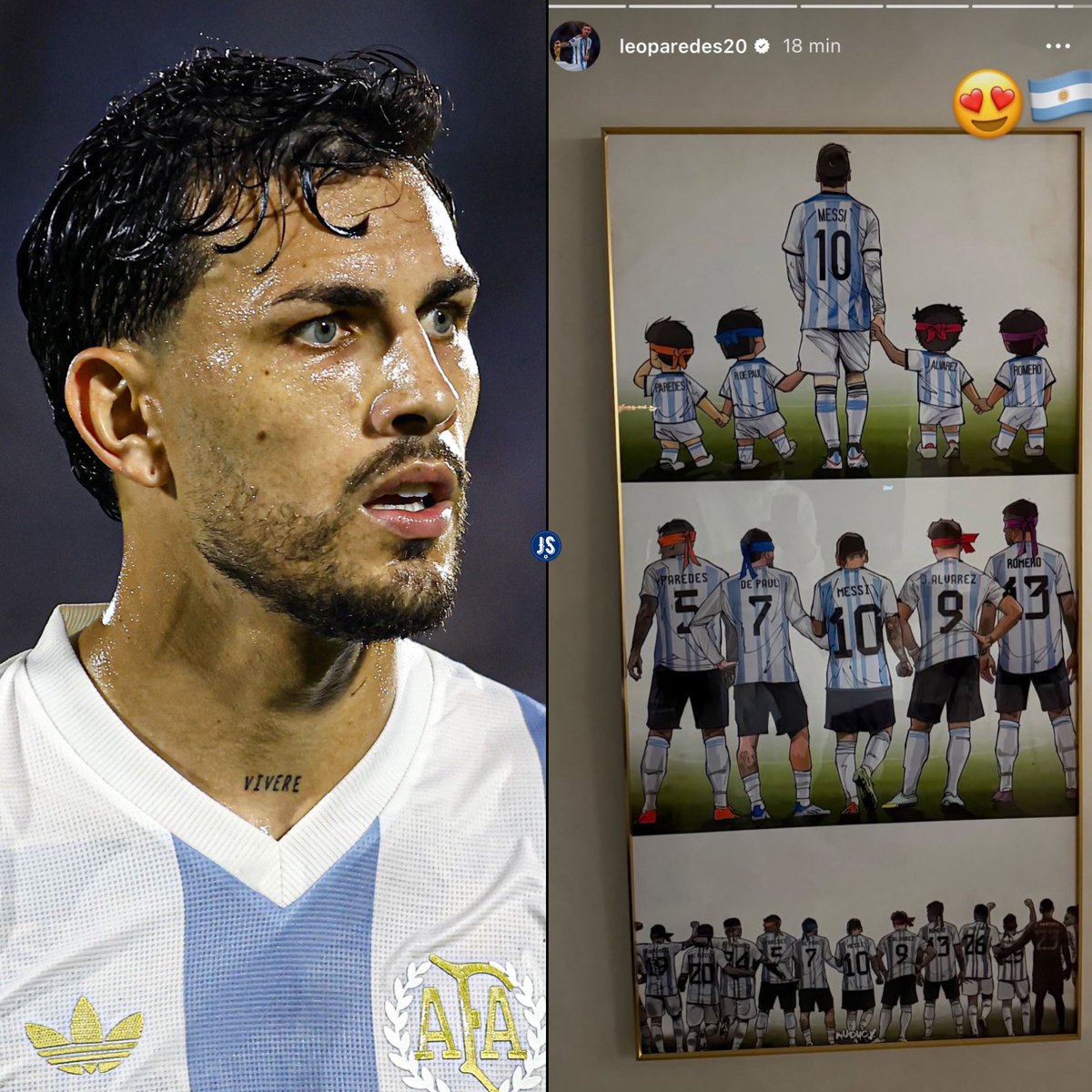 🇦🇷 Leandro Paredes en Instagram.
