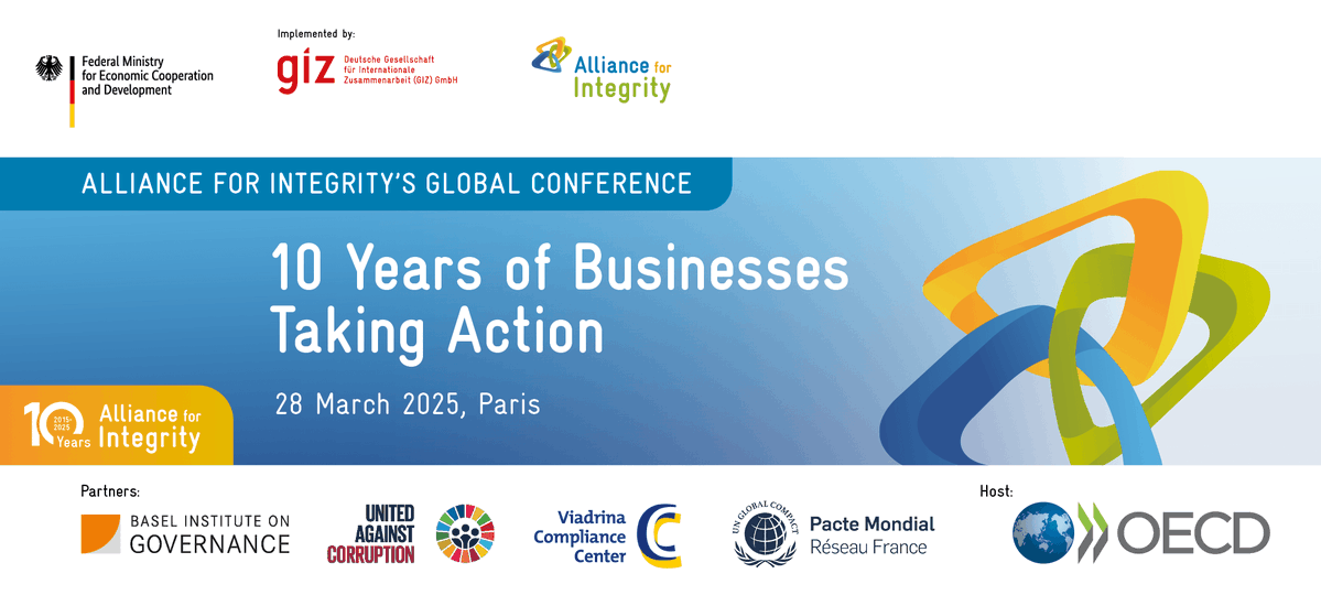 BusinessatOECD's tweet photo. ⚖️ This week as part of the @OECD's Global Anti-Corruption & Integrity Forum, @BusinessUnitySA's Thulebona Mhlanga from our observer will speak at @afin_giz's Global Conference implemented by @BMZ_Bund & @giz_gmbh.

She will join @anticorruption's @mairarmartini, @OPCW's Silvina Coria, @FundacionAVINA's Carlos March & @cmi_no's @G_Nicaise.

📺 Watch here ➡️ https://t.co/RzIB71zLJ8