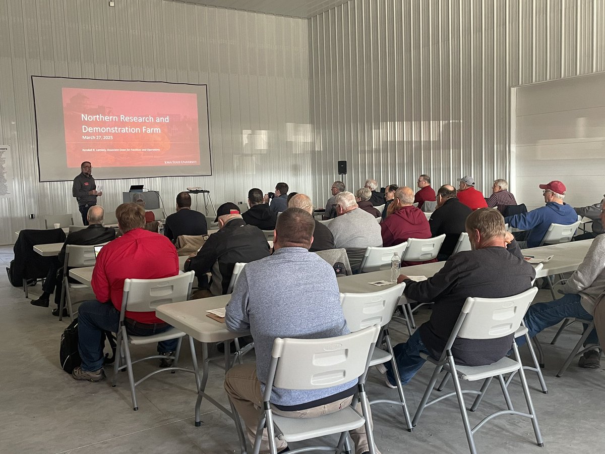ISU NC Crops (@nciacrops) on Twitter photo We have a great turnout for our North Central Iowa Research Association meeting at the <a href="/ISUNorthernRF/">ISU Northern</a> farm. The assoc. oversees development of the Northern Research Farm. You are welcome to join & lead crop production research in NC Iowa. <a href="/GentrySorenson/">Gentry Sorenson</a> <a href="/NLBB/">Nancy Bohl Bormann</a> <a href="/farmerdoug93/">Doug Adams</a> We have a great turnout for our North Central Iowa Research Association meeting at the <a href="/ISUNorthernRF/">ISU Northern</a> farm. The assoc. oversees development of the Northern Research Farm. You are welcome to join & lead crop production research in NC Iowa. <a href="/GentrySorenson/">Gentry Sorenson</a> <a href="/NLBB/">Nancy Bohl Bormann</a> <a href="/farmerdoug93/">Doug Adams</a>