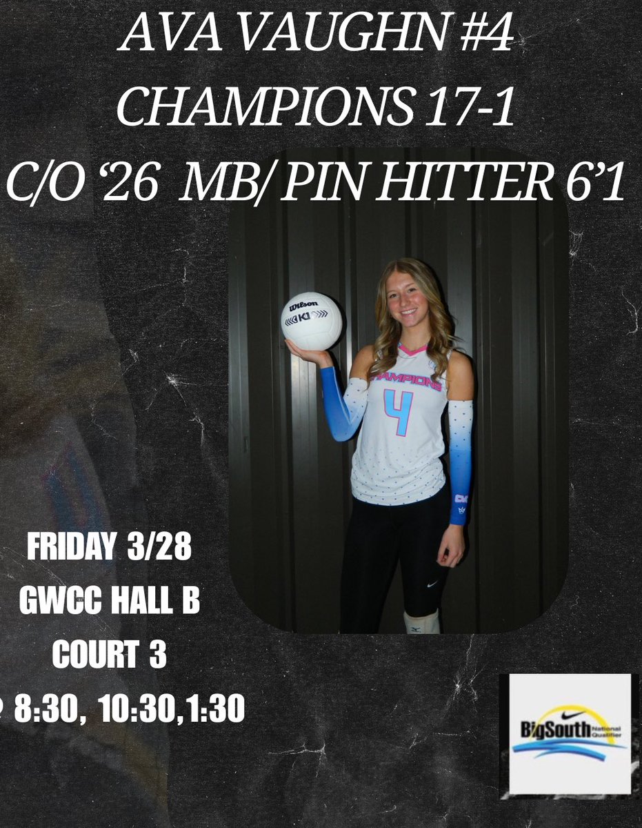avaavaughnn's tweet photo. Can’t wait to play at @BigSouthGA this weekend!!
@LetsGoICC_VB @ChattStateVB @SouthAlabamaVB @AUMWarhawksVB @PearlRiverVB @gadsden_state @UNA_Volleyball
@GSAthletics_VB https://t.co/Iu68H5L1Wd
