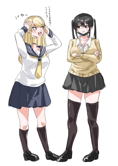 ウチのあげはちゃんと出揺ちゃんのラクガキ 