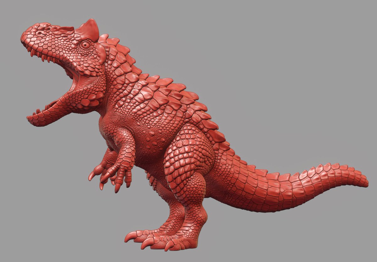 ここまできた！！！
後は歯や爪とか細かいとこを詰めてく！