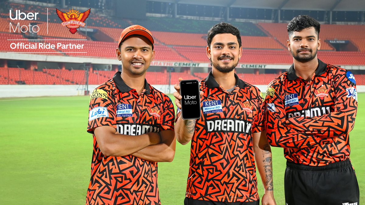 Uber_India's tweet photo. Sunrisers 🤝 Uber Moto
Gear up, Orange Army! 🚀Uber Moto is now the Official Ride Partner of @SunRisers 🏏💥
#UberMoto #RideWithUber #OrangeArmy #SRH2025