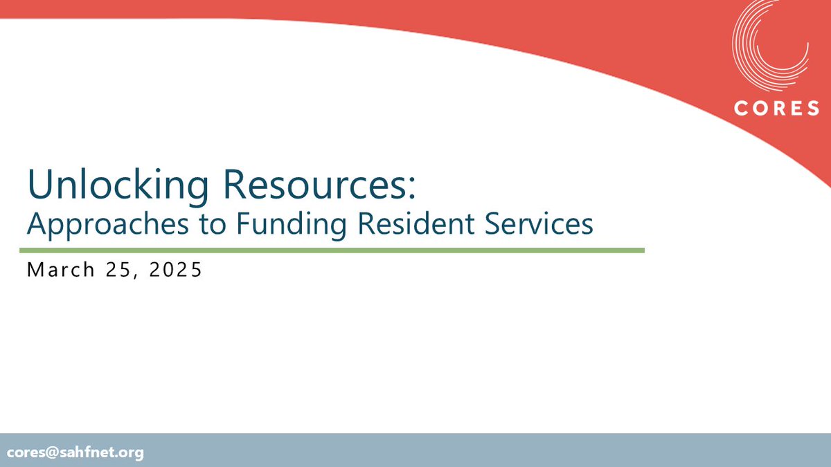 CORES (@corescertified) on Twitter photo Did you miss it? Check out the CORES webinar recording on approaches to funding resident services: coresonline.org/resources/core…
Hear from <a href="/EnterpriseNow/">Enterprise Community Partners</a>, <a href="/BHC_RVA/">BetterHousingRVA</a>, and <a href="/Columbia_Res/">Columbia Residential</a> on how they've developed partnerships and approaches to better support resident services. Did you miss it? Check out the CORES webinar recording on approaches to funding resident services: coresonline.org/resources/core…
Hear from <a href="/EnterpriseNow/">Enterprise Community Partners</a>, <a href="/BHC_RVA/">BetterHousingRVA</a>, and <a href="/Columbia_Res/">Columbia Residential</a> on how they've developed partnerships and approaches to better support resident services.