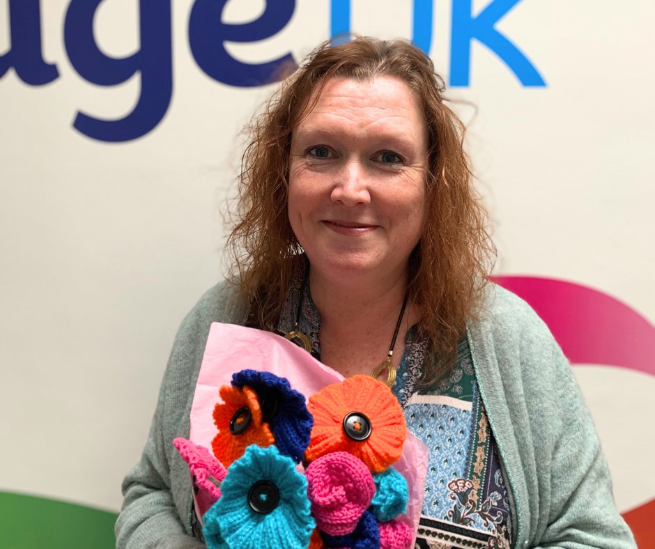 After 14 years with Age UK B&amp;NES, we say a fond farewell to our wonderful COO Amanda. From frontline to leadership, she’s shaped so much of who we are. Even our receptionist Jemma knitted her a bunch of flowers in <a href="/age_uk/">Age UK</a> colours 💐💙 Thank you, Amanda!