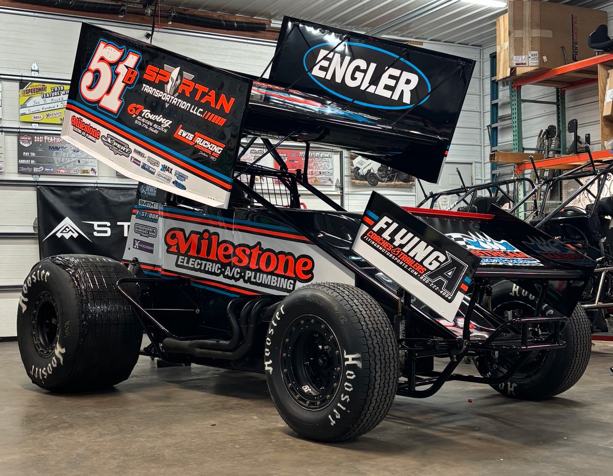 <a href="/JoeBMotorsports/">Joe B. Miller</a> is <a href="/TXMotorSpeedway/">Texas Motor Speedway</a> bound for the <a href="/POWRi_Racing/">POWRi Racing</a> opener with a fresh new look on the 51B! 

🎨: X-Pert Graphics

Milestone Home Services | Lewis Trucking | Flying A Motorsports | Spartan Transportation | <a href="/EnglerMachine/">Engler Machine</a> | 67 Towing | Chemstream Race Fuels |
