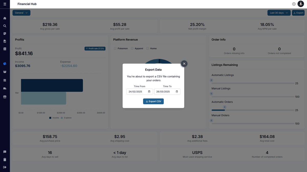 flippify_io's tweet photo. Meet Flippify
We help eBay sellers thrive with automated inventory tracking, powerful financial analytics, and easy CSV exports. Boost profits, save time - coming soon!
#eBaySellers #eCommerceTools #FinancialTracking #StoreAnalytics #InventoryManagement #shopifySellers https://t.co/1uynnFIy47