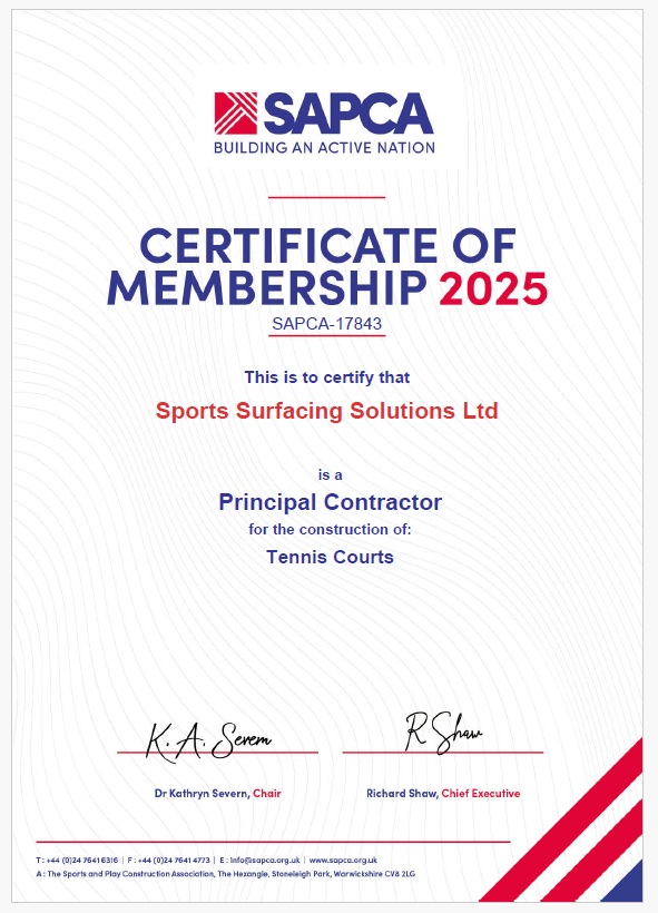 Sportssurfacing's tweet image. Sports Surfacing Solutions are pleased to announce our SAPCA membership for 2025.
The Sports and Play Construction Association is the UK’s trade association for the sports &amp;amp; play construction industry, setting the standards for design, construction &amp;amp; maintenance in the UK.