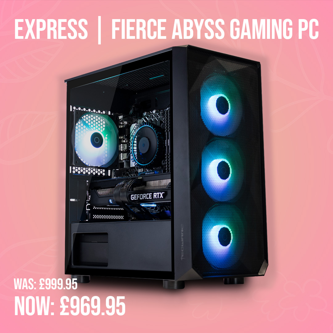 🌷 Meet the Fierce Abyss Gaming PC🌷 From Fierce PC:

🤯 Intel Core i5-14400F
👀 NVIDIA RTX 4060 Ti
⚡️ 16GB RAM 3200MHz

Ideal for 1440p, high setting gaming and built, tested and delivered within 3-5 working days! 👉fiercepc.co.uk/express-gaming…