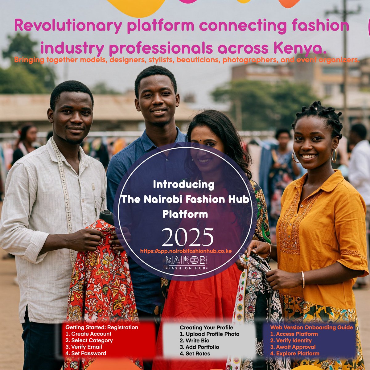 The Nairobi Fashion Hub is a one-stop shop for all your fashion needs.
Whether you're a model, designer, stylist, beautician, photographer,or event organizer, we have something for you.
Join our community today &amp; connect with other fashion professionals. 👇app.nairobifashionhub.co.ke/register