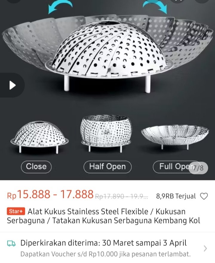 telurasi's tweet image. ♦️Alat KUKUSAN FLEXIBLE SERBAGUNA.
Beli di sini👉 s.shopee.co.id/7pfS8p3Pvt
___
#kukusan #peralatandapur #racunshopee #LingOrm
