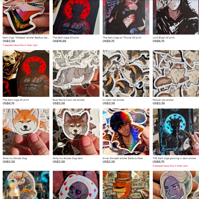 anyway! I made etsy shop! Link in comment #BaldursGate3 #durgetash