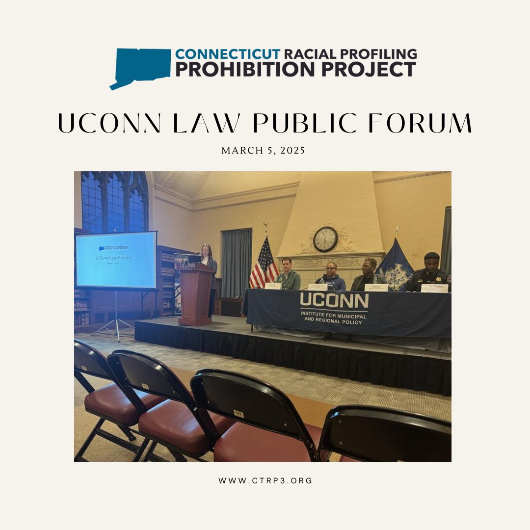 Connecticut Racial Profiling Prohibition Project (@ctrp_3) on Twitter photo CTRP3, in collaboration with <a href="/UConnLaw/">UConn School of Law</a>, organized a public forum and invited law students to contribute their insights and thoughts to the racial profiling conversation.
<a href="/UConnSPP/">UConn School of Public Policy</a>
#RacialProfiling #CTRP3 CTRP3, in collaboration with <a href="/UConnLaw/">UConn School of Law</a>, organized a public forum and invited law students to contribute their insights and thoughts to the racial profiling conversation.
<a href="/UConnSPP/">UConn School of Public Policy</a>
#RacialProfiling #CTRP3