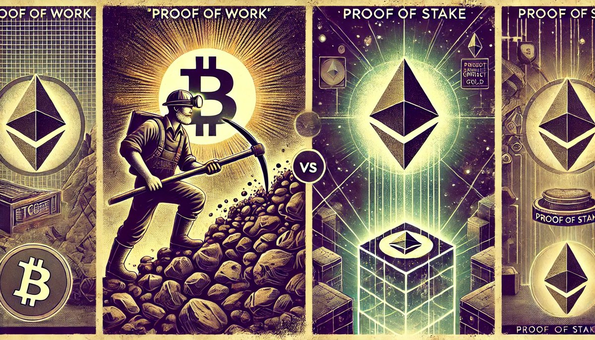 CryptoDad_DDC's tweet image. Proof of Work vs Proof of Stake: What Every Crypto User Should Know

These two terms are more than technical buzzwords—they define the value systems of blockchain.

They’re called consensus mechanisms: the rules that allow decentralized networks to agree on the truth. No…